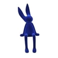 thumbnail image 2 of Figura decorativa de conejo sentado, estatua portátil, linda escultura decorativa para Azul, 2 of 9