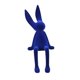 thumbnail image 2 of Figura de conejo sentado, adorno animal, moda, portátil, regalo creativo, decorativo Azul, 2 of 9