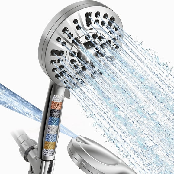 Shower Head, Detachable Shower Head with Handheld, Handheld Shower Head for Bath, High Pressure Shower Heads with Hose and Adjustable Bracket