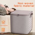 thumbnail image 2 of LCXmlly Reinforced Handle Storage Box Wardrobe Storage Basket Zipper Closure with Handle Closet Organizer Housemoving Package, 2 of 7