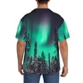 thumbnail image 5 of Cauagu Northern Lights 2 Men's Short Sleeve Button Down Hawaiian Shirt for Men Bowling Shirts Casual Summer Beach Shirt,XX-Large, 5 of 6