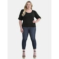 thumbnail image 5 of Terra & Sky Women’s Plus Size Crinkle Knit Top with Short Sleeves, Sizes 0X-5X, 5 of 5