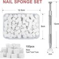 thumbnail image 1 of 100Pcs Nail Art Sponge Gradient, With Metal Clip to Create Nail Art Patterns, 1 of 4