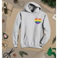 thumbnail image 3 of S4E Men's Gay Rainbow Heart LGBTQ Pride Hoodie Sweatshirts XXX-Large Sports Grey, 3 of 4