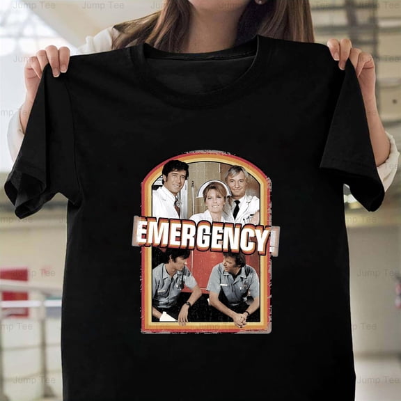 Emergency Retro Cast Classic 70s TV Show Paramedic Firefighter Graphic Unisex T-Shirt U247, Sizes up to 5XL