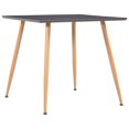 thumbnail image 1 of vidaXL Dining Table Grey and Oak 80.5x80.5x73 cm MDF, 1 of 5