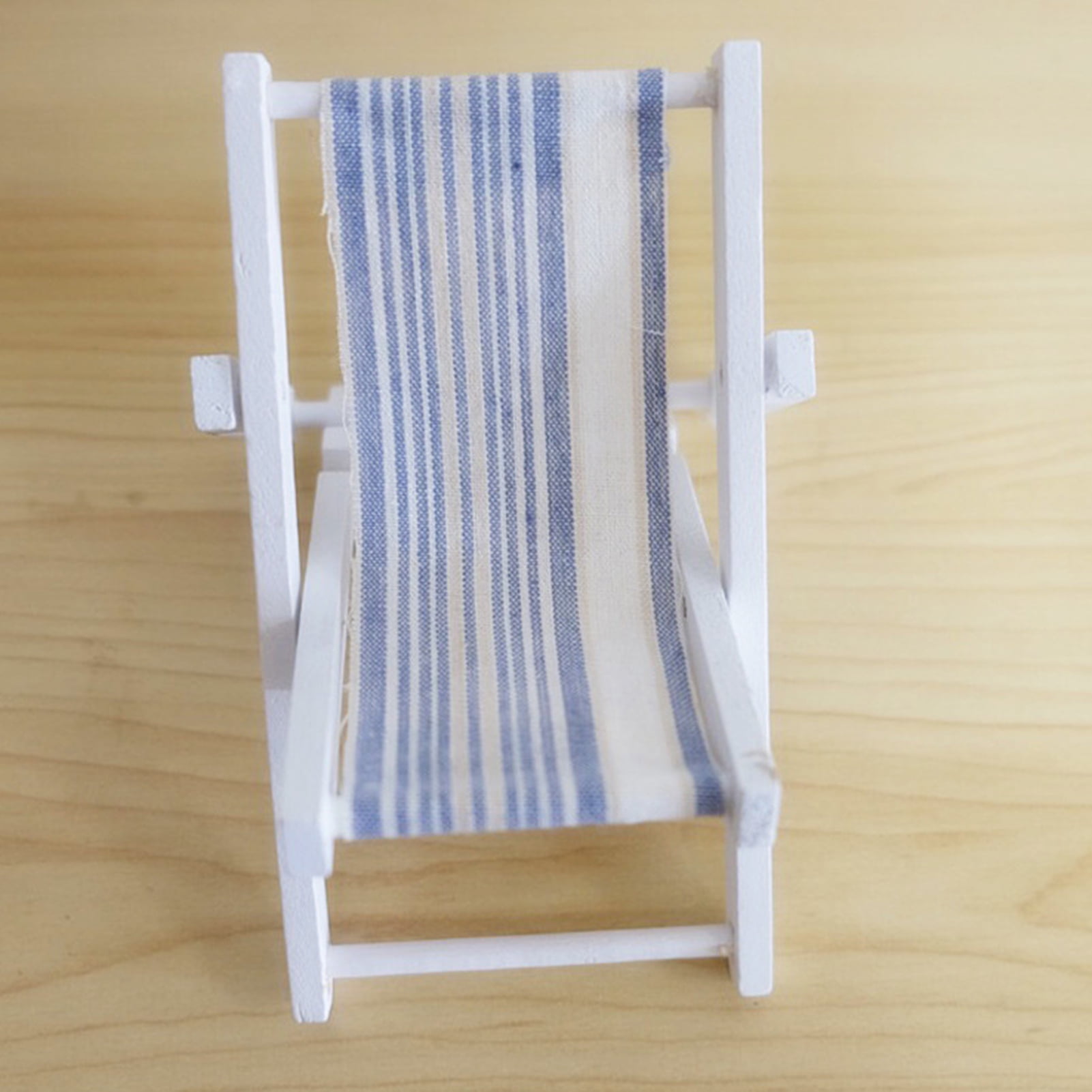 MyBeauty Wooden Deckchair Foldable Furniture Decor 1/6 1/8 Scale
