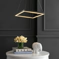 thumbnail image 5 of JONATHAN Y Nero 15.75" Square Contemporary Modern Metal Integrated LED Pendant Light, Black, 5 of 8