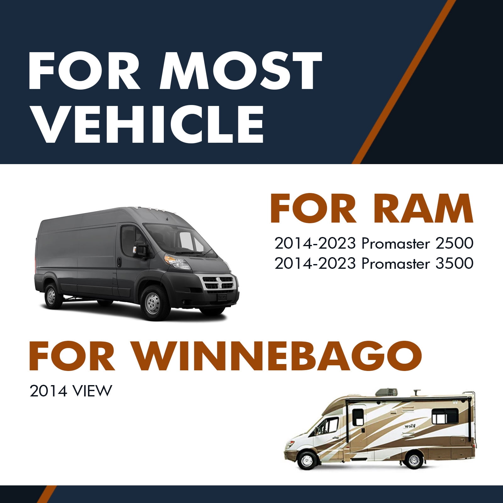 Pair of 2 Rear Shock Absorber For 2014-2023 RAM Promaster 3500