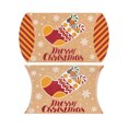 thumbnail image 3 of 10 cajas de papel kraft con forma de almohada para caramelos de Navidad, cajas de embalaje para regalos de galletas de Navidad, decoración para fiestas de Navidad 2024, 3 of 5