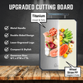 thumbnail image 4 of Titanium Cutting Board 16x11 Inch – Double-Sided with Pure Titanium & Wheat Straw, Non-Toxic Large Chopping Board for Kitchen with Handle, 4 of 11