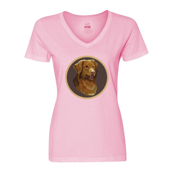 Inktastic Nova Scotia Duck Tolling Retriever Dog Women's V-Neck T-Shirt