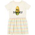 thumbnail image 3 of Inktastic Aw, Shucks Corn on the Cob Humor Girls Toddler Dress, 3 of 5