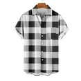 thumbnail image 2 of CHGBMOK Dress Shirts for Men Casual Fashion Turndown Collar Print Short Sleeve Button Shirt Blouse M-5XL, 2 of 5