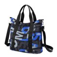 thumbnail image 3 of Bolsa Bolsos de hombro para mujer bandolera de nailon con letras de viaje con asa superior (azul) Likrtyny Para Estrenar, 3 of 4