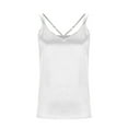 thumbnail image 3 of Posijego Women's Satin Tank Tops V Neck Adjustable Spaghetti Straps Cami Sleeveless Silk Tank Top for Women, 3 of 8