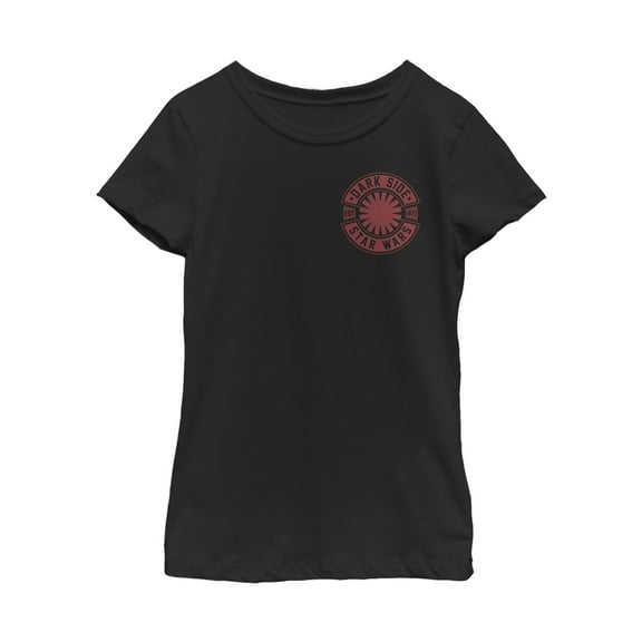 Girl's Star Wars: The Rise of Skywalker Dark Side Badge  Graphic Tee Black Small