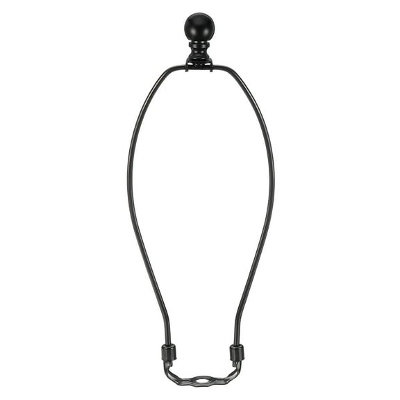 12 Inch Lamp Harp Kit with Finial, 1 Set Detachable Shade Bracket Holder, DIY Lighting Accessories for Table Floor Lamps, Black