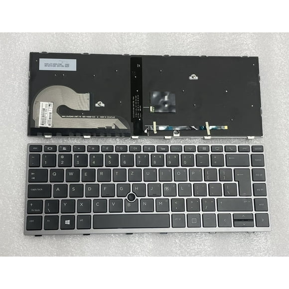 New HP EliteBook 745 G5 840 G5 US Backlit Black with Grey Frame Keyboard Big Enter L14379-001