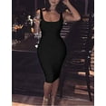 thumbnail image 3 of PENGXIANG Sexy Femmes Bandage Bodycon Sans Manches Partie Cocktail Club Mini Robe, 3 of 6