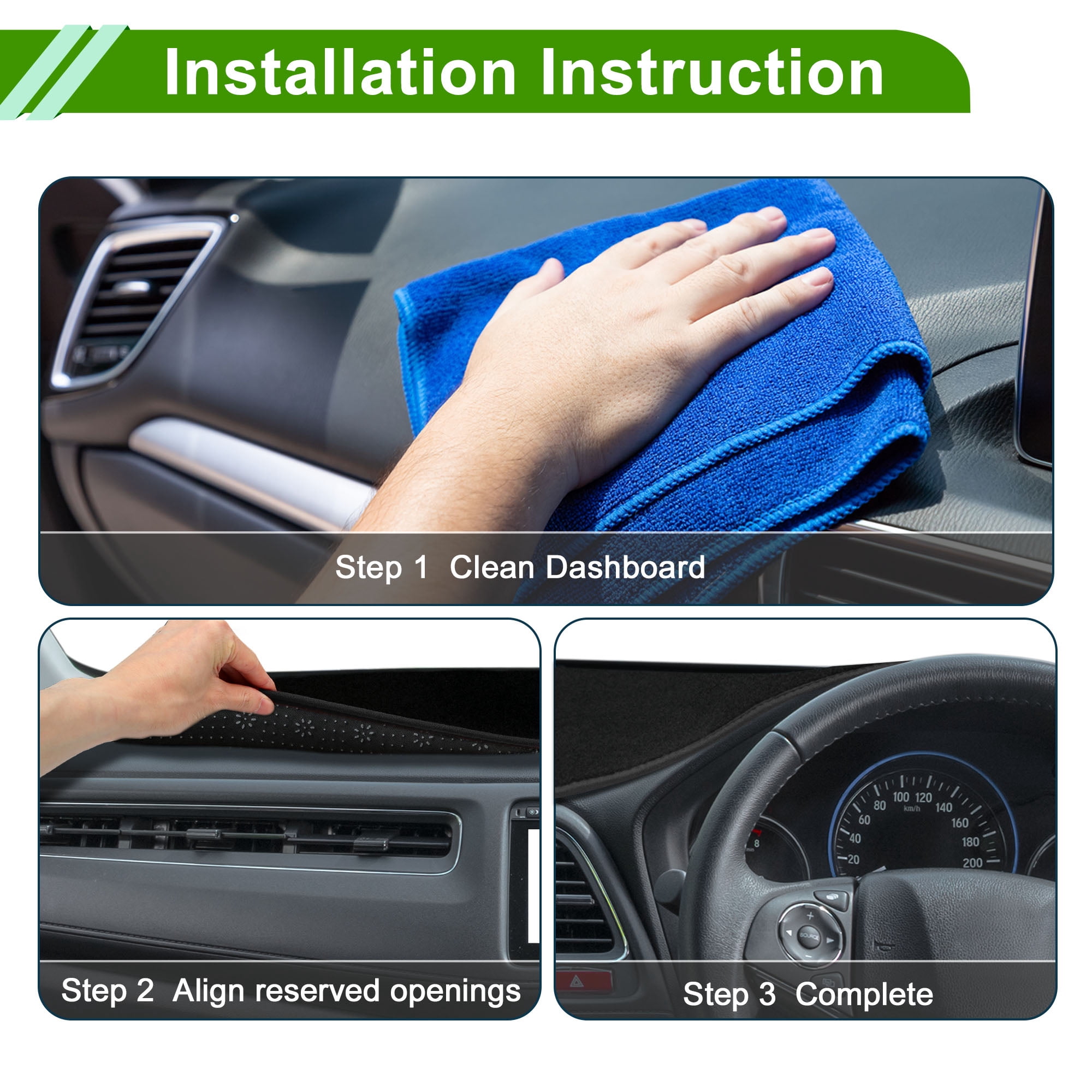 Unique Bargains Dashboard Cover for Lexus ES350 ES300h 2013-2018 Non-Slip Mat Black