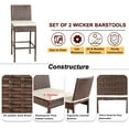 Walmart Outdoor Bar Stools Set of 2, Wicker Patio Counter Height Stools