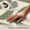 thumbnail image 6 of ODIKA 2'x3' Olive Green Cream Abstract Mid-Century Washable Accent Rug Retro Inspired Piquet Pattern with Modern Flair Pet Friendly, Bedside Mat for Bedroom, Nursery, RV, 6 of 7