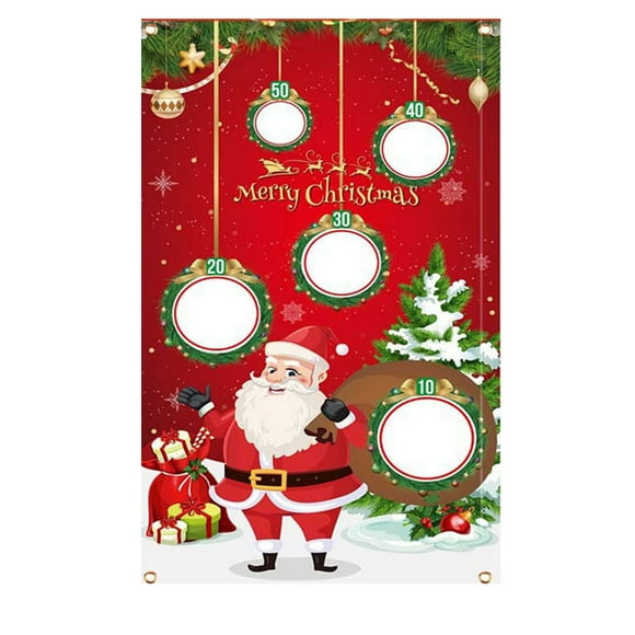 Hanging Santa Claus Outdoor Christmas Decorations Outdoor Christmas Decorations Tree Punching Bag Throwing Game Flag Party Decoration Santa Claus Christmas Tree Flag