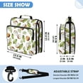 thumbnail image 3 of Zipper Binder with Shoulder Strap 2 inch 3 Ring Waterproof File Folder Organizer Bag 500 Sheet Watercolor Coconuts Pattern, 3 of 8