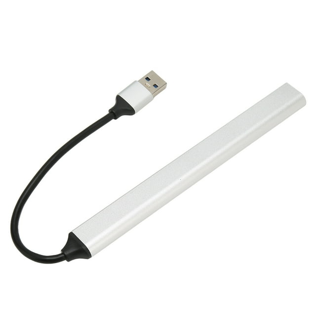 7 In 1 USB3.0 Hub, USB3.0 Hub Heat Dissipation Sturdy Silver For PC