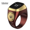 thumbnail image 1 of Anillo contador de cuentas compatible con Bluetooth para 5 tiempos de oración para musulmanes (café 18 mm), 1 of 4