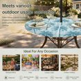 thumbnail image 6 of Round Outdoor Tablecloth with Umbrella Hole and Zipper, Tropical Palm Trees Tablecloth with Elastic Waterproof, Summer Coastal Teal Vintage Patio Table Covers for 45" - 54" Picnic Pool Tables, 6 of 9