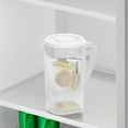 thumbnail image 5 of Clear Plastic Pitcher with Lid 3 Liter Capacity Water Jug for Cold Drinks Iced Tea Lemonade Beverages Home Kitchen Party Serving Easy Pour, 5 of 5