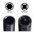 thumbnail image 3 of Uxcell Socket Accessory Set, 18mm Deep Socket 1/4" Hex Shank Impact Adapter with 1/2" Drive, 3 of 5
