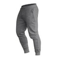 thumbnail image 4 of JTieacloth Mens Cargo Sweatpant Mens Autumn And Winter High Street Fashion Leisure Loose Sports Running Solid Color Lace Up Pants Sweater Pants Trousers Gray, 4 of 4