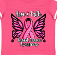 thumbnail image 4 of Inktastic Breast Cancer Awareness Hope and Faith with Butterfly Ribbon Girls Toddler T-Shirt, 4 of 5