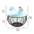 thumbnail image 2 of Porte-œufs Panier Organisateur Rangement Récipient à Fruits en Céramique Décor de Poule de Cuisine, 2 of 3