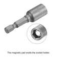 thumbnail image 5 of Uxcell Quick-Change Nut Driver Bit, 1/4" Hex Shank 8mm Magnetic Nut Setter Drill Bits, 1.89" Length, Metric 5 Pack, 5 of 5