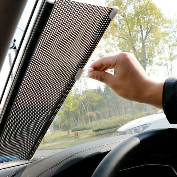 Automatic Retractable Windshield Sun Protection, Roller Sun Shade for Car Window, Large Car Sun Shade for Window Sun Visor for Side Window Retractable Shade for UV and Glare Protection Accessories