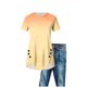 thumbnail image 4 of mfyjkho Tops Casuales Para Mujer, Blusa Informal Con Botones Y Cuello Redondo Para Mujer, Cómoda, De Manga Corta Y Estampada Tops Para Salir Para Mujer S, 4 of 4