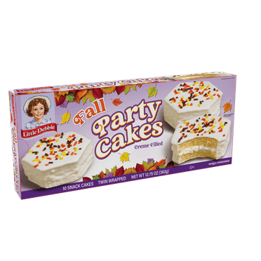 Little Debbie Fall Party Vanilla Snack Cakes, 12.75 oz (10 count)