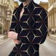thumbnail image 1 of Camisa de cuello abotonado para hombre con rayas múltiples en 3D de moda nueva de , cómoda para oficina y negocios, 1 of 6