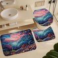 thumbnail image 6 of Independence Day Of The United States Flag 4 Piece Shower Curtain Sets, with Non-Slip Rugs, Toilet Lid Cover And Bath Mat, for Bathroom Decor Set, 6 of 8