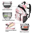 thumbnail image 5 of JIALIOU 14" Laptop Backpack Waterproof Airline Approved Stylish Casual Daypack for Travel Business College Work, Pink Cow and Strawberry, 5 of 8