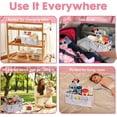 thumbnail image 3 of LEUCHTAMOR Baby Diaper Caddy Organizer for Girl Boy Large Nursery Storage Bin Basket Portable Felt Tote Bag for Changing Table and Car Baby Shower Gifts Newborn Essentials-Pink, 3 of 8