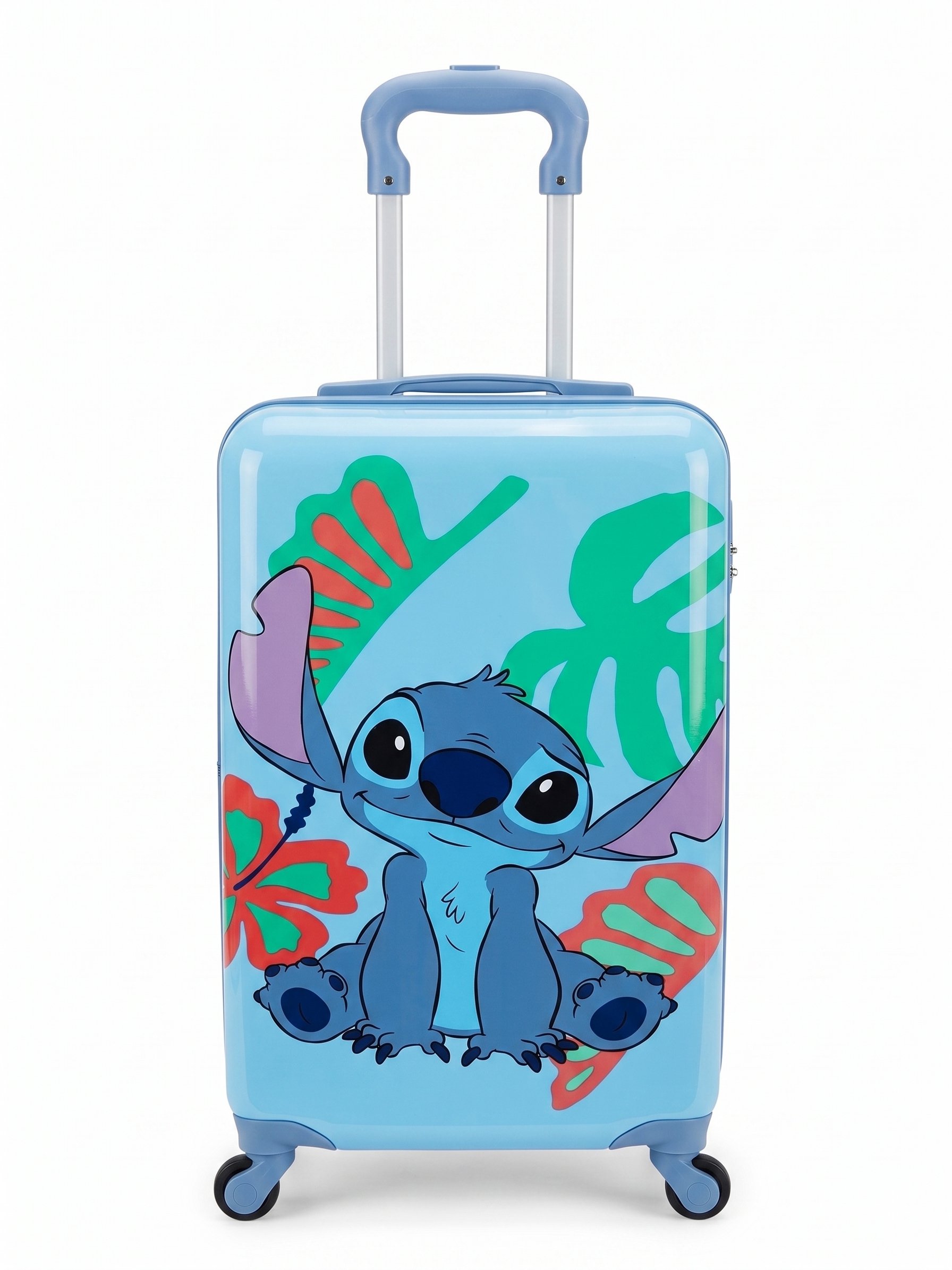 Disney Stitch 20" Hardshell Luggage - Cute & Durable Hard-side Suitcase for Travel with Spinner Wheels 20"x12"x8"