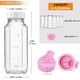 thumbnail image 4 of Botellas de vidrio para leche Sovietiep, 500 ml, con funda de silicona, paquete de 6, 4 of 6