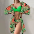 thumbnail image 6 of WREESH Womens Push Up Bikini Sets Fashionista Lady Containing Chest Pad Print Bikini Set Two Piece Swimsuit Beach Bathing Suit Green, 6 of 6