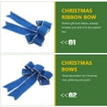 thumbnail image 2 of FOMIYES 5Pcs Blue Cloth Christmas Tree Decoration Bows for Wall 10*8*0.6In, 2 of 8