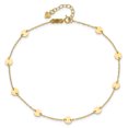 thumbnail image 4 of 14k Yellow Gold Disc 9 Inch Plus 1 Anklet Ankle Bracelet, 4 of 11